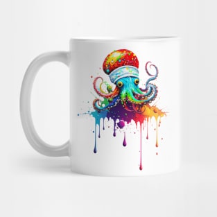 Colorful Christmas Octopus Mug